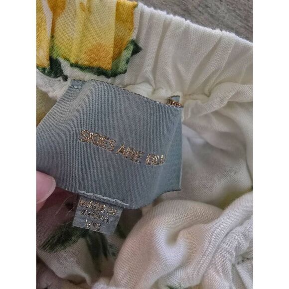 Skies Are Blue Off‎ the Shoulder Top Lemon Print Size XS - Picture 4 of 7